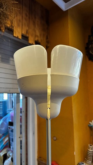 Lámpara de salón IKEA doble gris y blanca