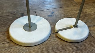 Lámpara de salón IKEA doble gris y blanca