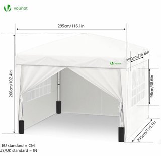 Carpa Plegable Gazebo Vounot Blanca