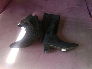 Botas altas ajustables negras