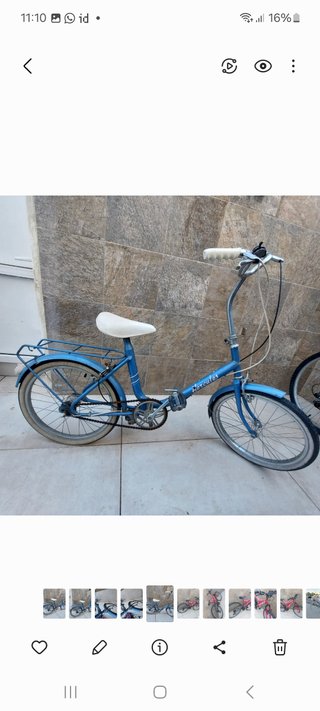 Bicicleta plegable azul