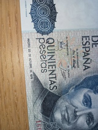 Billete de 500 Pesetas - Rosalía de Castro