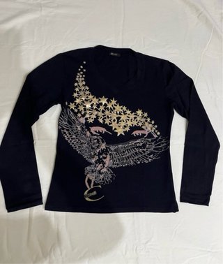 Camiseta manga larga Roberto Cavalli negra
