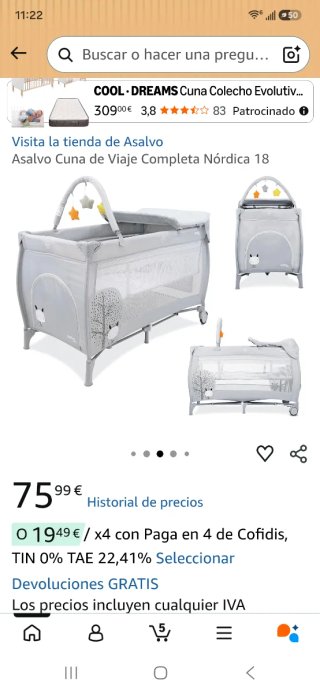 Parque Cuna Asalvo Gris