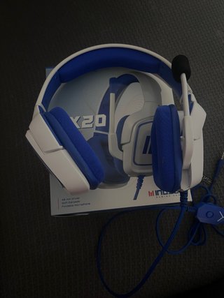 Auriculares Gaming Indeca X20 Blanco/Azul