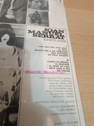 2 Vinilos Joan Manuel Serrat