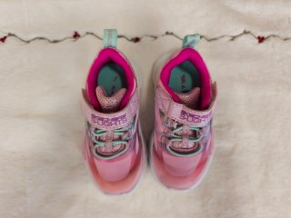 Zapatillas Skechers S-Lights Niña Luces Rosa