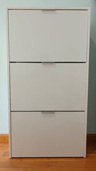 Armario zapatero 3 puertas blanco