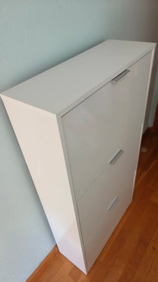 Armario zapatero 3 puertas blanco