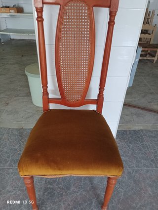 Sillas comedor madera ratán