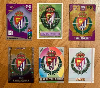 Lote de 6 Cromos del Real Valladolid