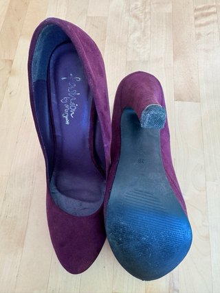 Zapatos tacón morados plataforma T39