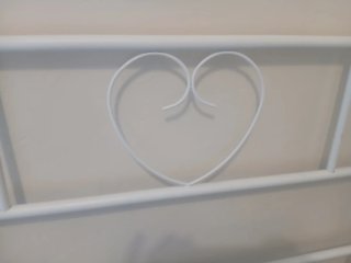 Cabecero Blanco Corazón para Cama 80/90