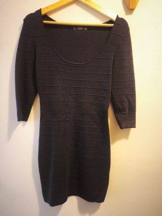 Vestido corto azul Mango
