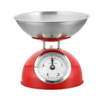 Báscula Cocina Retro Klack Roja