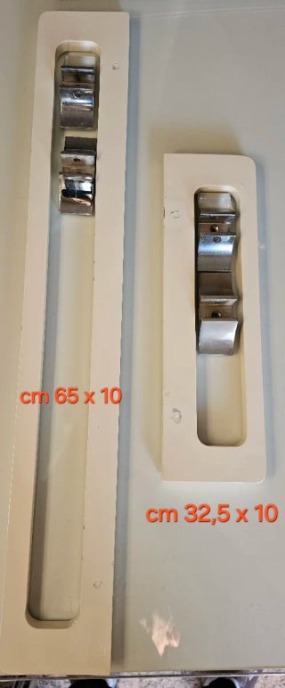 2 Porta Asciugamani Metallo Bianco