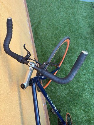 Bicicleta Fixie Azul Marino y Naranja Talla M