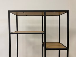 Estantería de Metal y Madera. Negro y roble