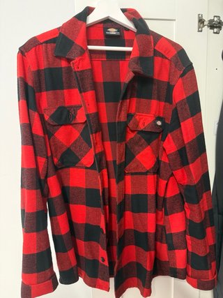 Camisa Dickies cuadros rojo y negro