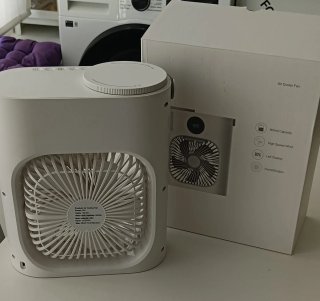 Ventilador de Mesa con Humidificador