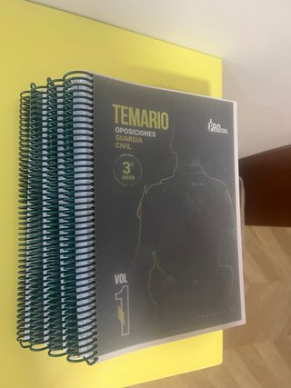 Temario para oposición a Guardia civil