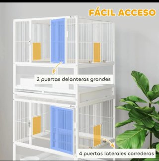 Jaula para pájaros doble