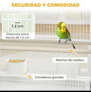Jaula para pájaros doble