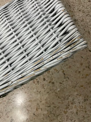 Cesta de Mimbre Blanca