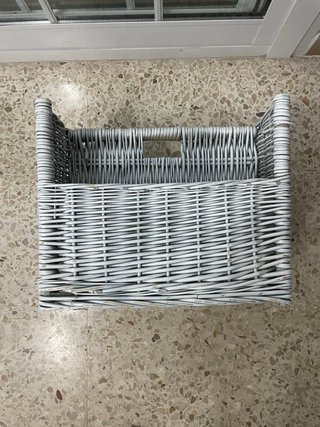 Cesta de Mimbre Blanca