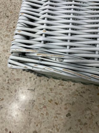 Cesta de Mimbre Blanca