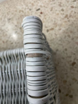 Cesta de Mimbre Blanca
