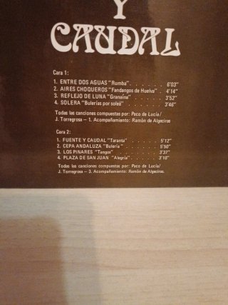 Vinilo Paco de Lucía - Fuente y Caudal