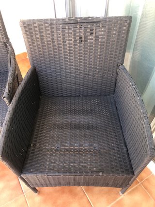 2 Butacas de Jardín Mimbre Negro 25€ las dos.