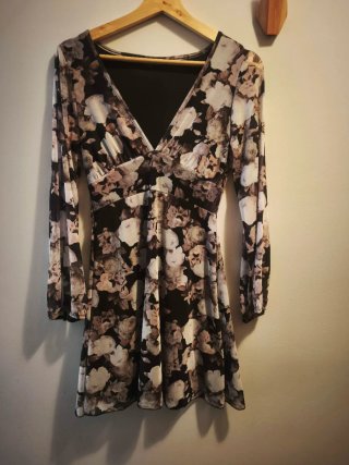 Vestido Corto Estampado Floral Talla S