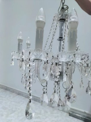 Lámpara de techo de cristal