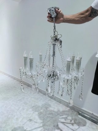 Lámpara de techo de cristal