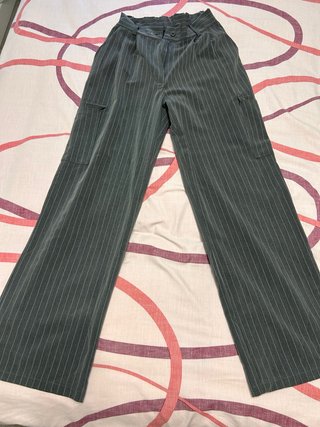 Pantalones Anchos de Rayas