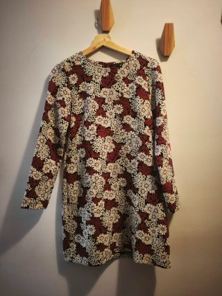 Vestido Corto Floral Zara Talla M