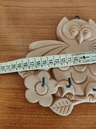 Appendi chiavi a forma di gufo in terracotta