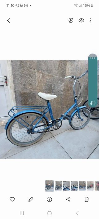 Bicicleta Plegable Azul Hercules