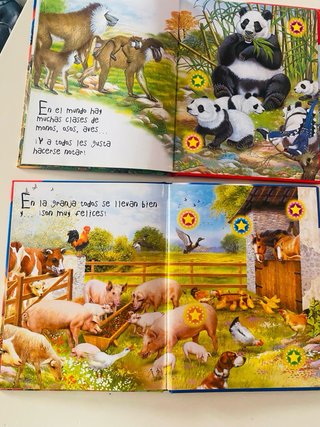 Lote de libros de sonidos se la selva y granja