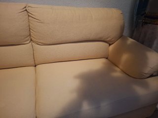 Sofá de 3 plazas amarillo/ limón claro