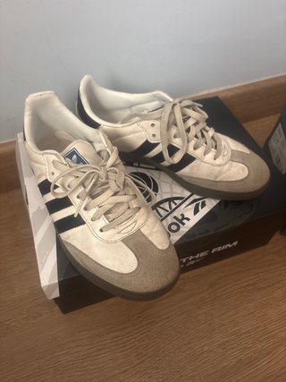 Tenis Adidas Samba Beige/Blanco