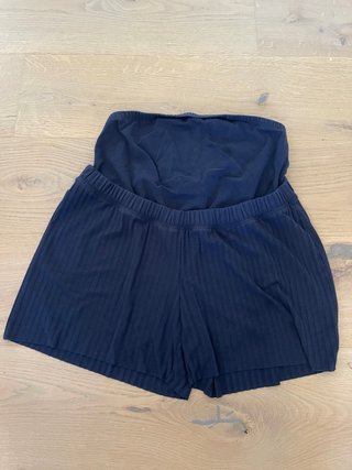 Pantalón corto premamá azul