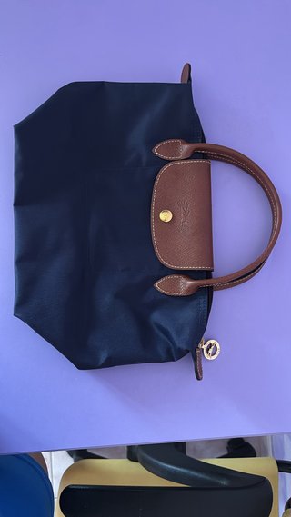 Borsa Longchamp blu e marrone, originale
