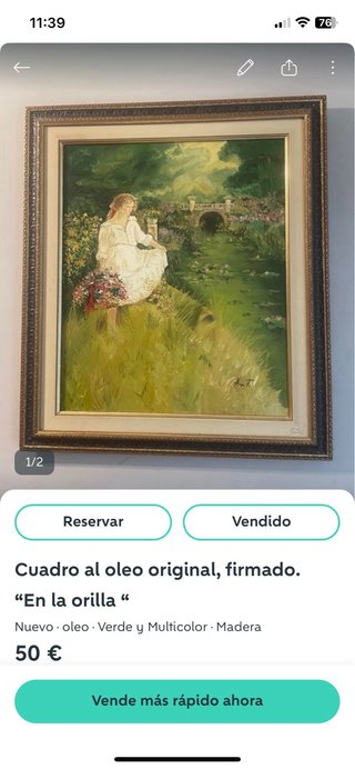 Cuadro al óleo original firmado