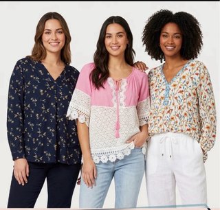 Blusa boho rosa con encaje talla M