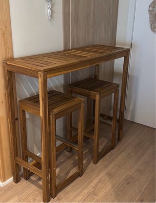 Conjunto Mesa y 2 Taburetes Exterior NÄMMARÖ