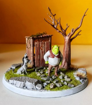 Shrek diorama illuminato