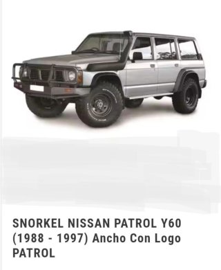 Snorkel Nissan Patrol Y60 Ancho con Logo